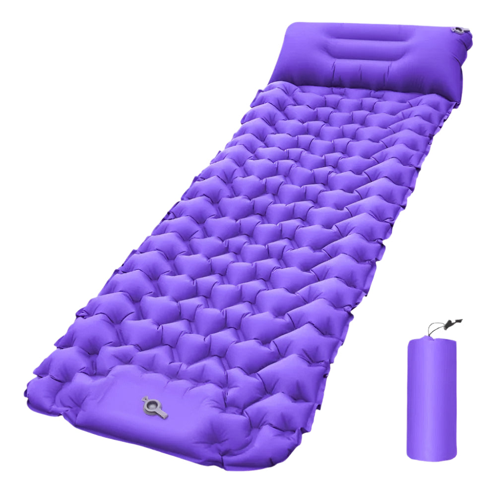 AirTrek Mat - Inflatable camping mattress with foot pump & ergonomic design