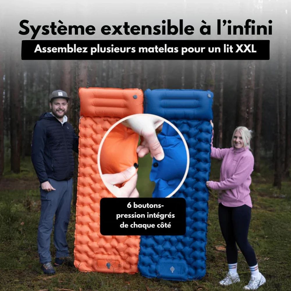 AirTrek Mat - Inflatable camping mattress with foot pump & ergonomic design