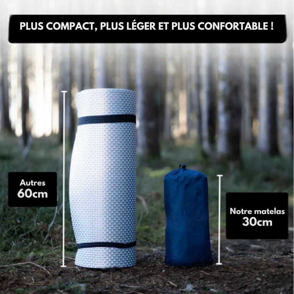 AirTrek Mat - Inflatable camping mattress with foot pump & ergonomic design