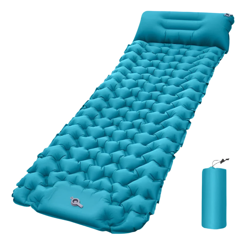 AirTrek Mat - Inflatable camping mattress with foot pump & ergonomic design