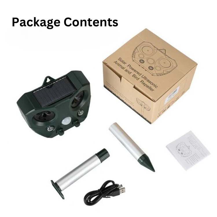 Ultrasonic Bird & Pest Defender – Solar-Powered Animal Repeller with PIR Sensor & Weatherproof Design