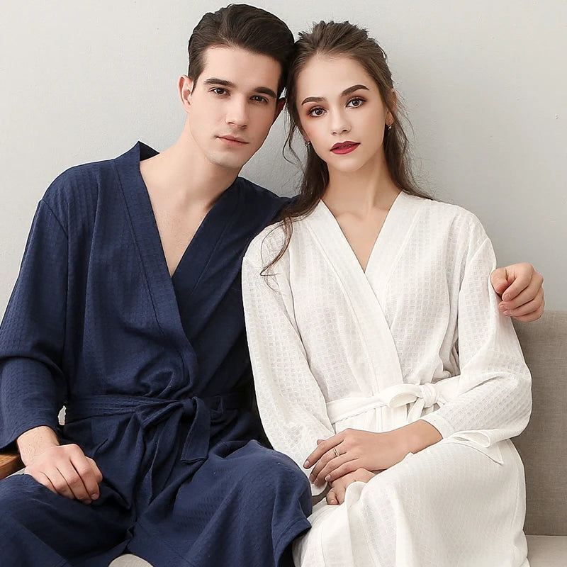 CottonWave – Unisex Waffle Bathrobe made from 100% Cotton