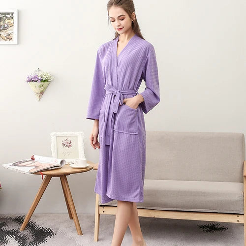 CottonWave – Unisex Waffle Bathrobe made from 100% Cotton