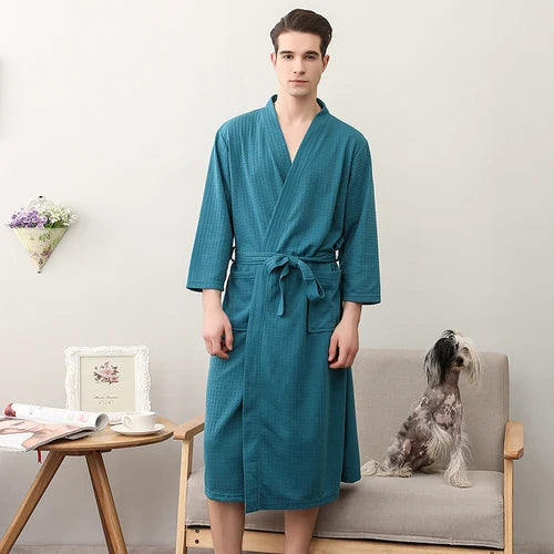 CottonWave – Unisex Waffle Bathrobe made from 100% Cotton