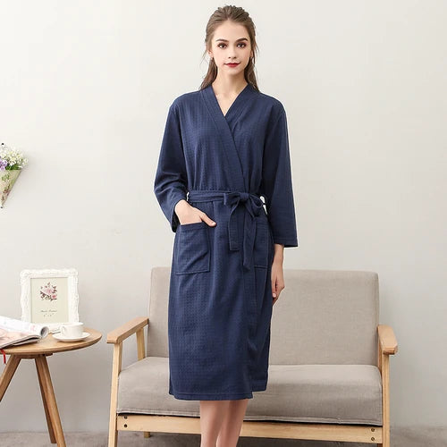 CottonWave – Unisex Waffle Bathrobe made from 100% Cotton