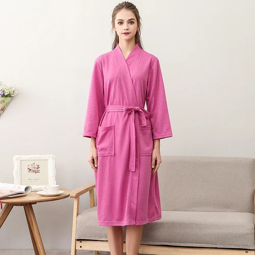 CottonWave – Unisex Waffle Bathrobe made from 100% Cotton