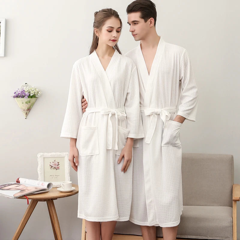 CottonWave – Unisex Waffle Bathrobe made from 100% Cotton