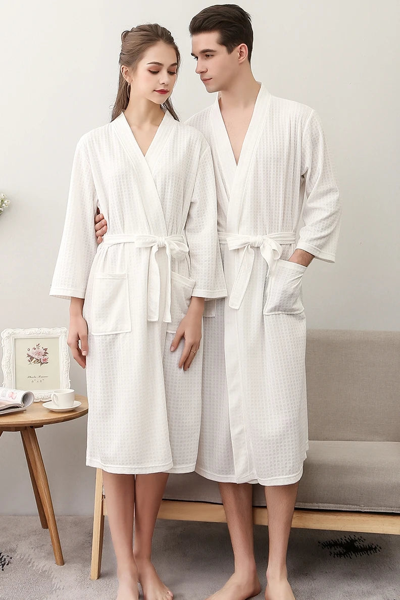 CottonWave – Unisex Waffle Bathrobe made from 100% Cotton