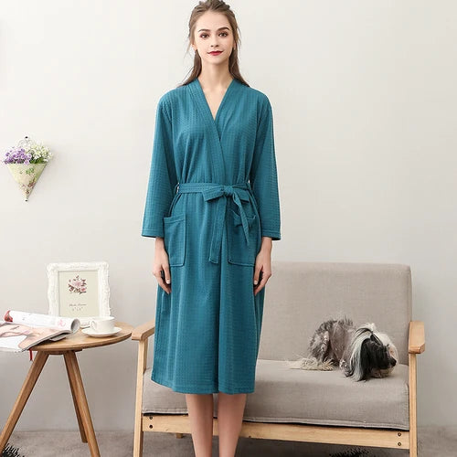 CottonWave – Unisex Waffle Bathrobe made from 100% Cotton