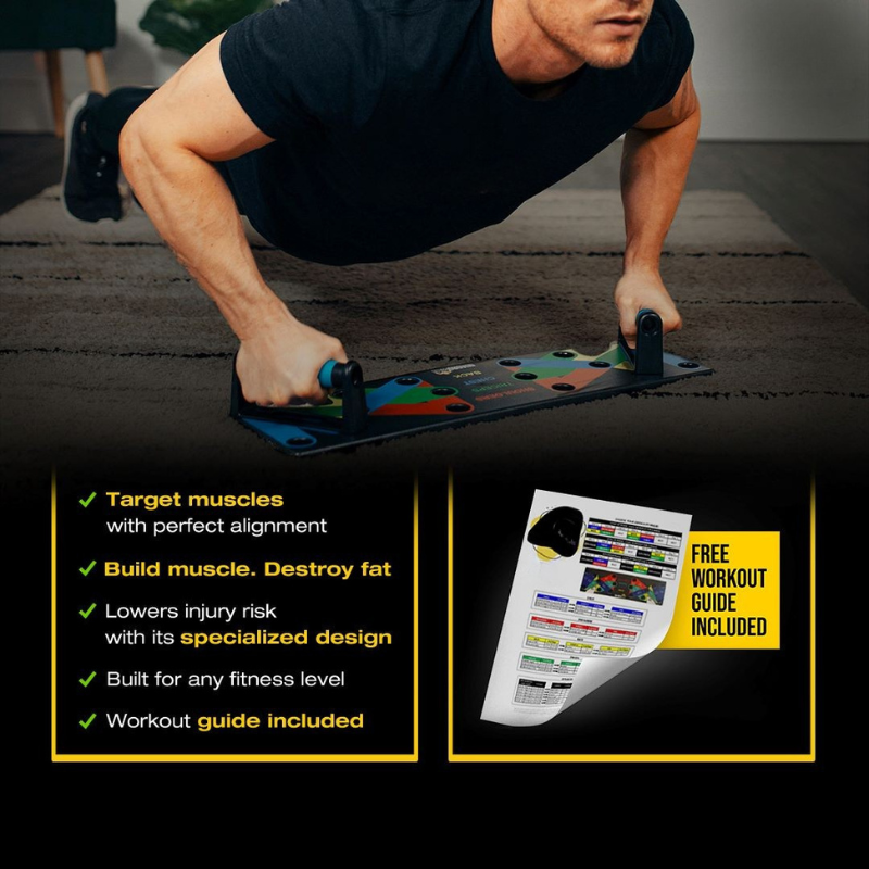 QuadroPress Pushup-machine – Ergonomisch & effectief voor gerichte bovenlichaamstraining