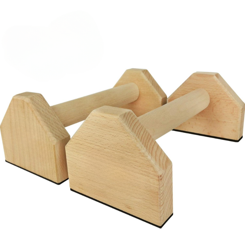 Barras de potencia para calistenia – Barras de madera para flexiones para un entrenamiento de calistenia estable