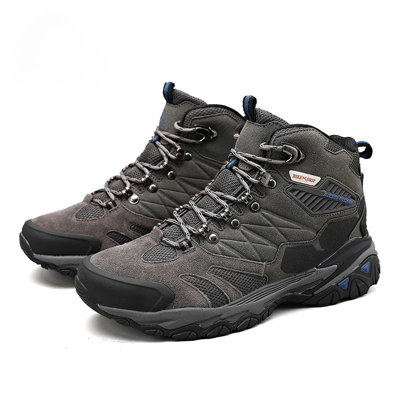 HikeUp Trekking Boots - Men's hiking boots with suede, breathable & rainproof for winter & outdoor adventures