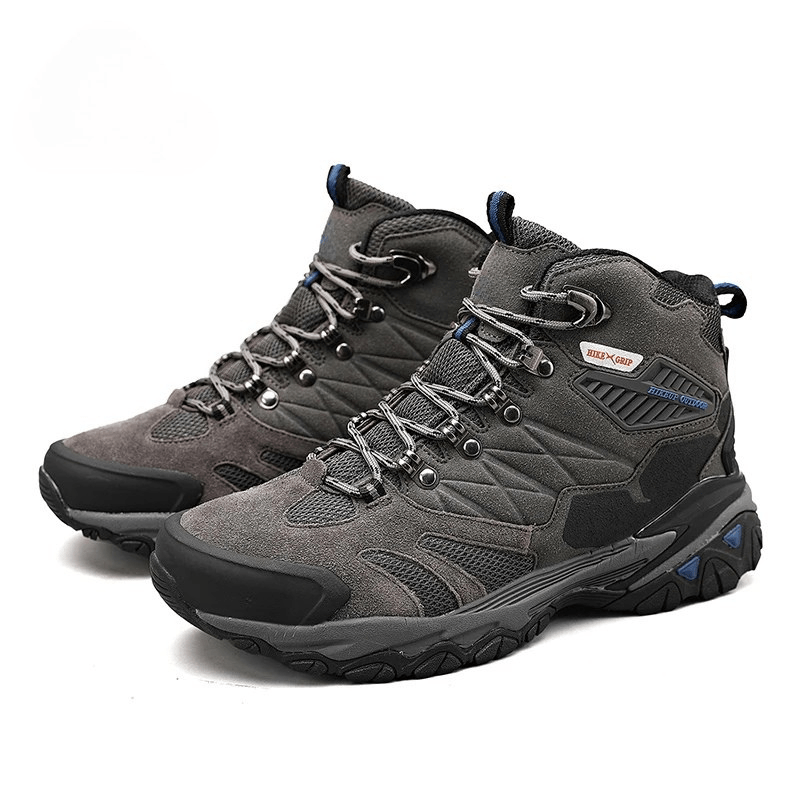 HikeUp Trekking Boots – Men's hiking shoes with suede, breathable & rainproof for winter & outdoor adventures