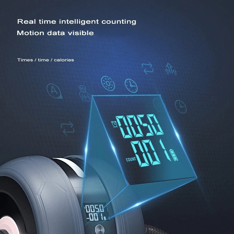 CorePro – Bauchmuskelrad mit Rückprall & Zählfunktion für effektives Core-Training