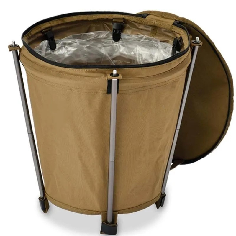 CAMPTRASH BIN - Foldable camping bin made of Oxford fabric with 20 litre capacity & PVC lining
