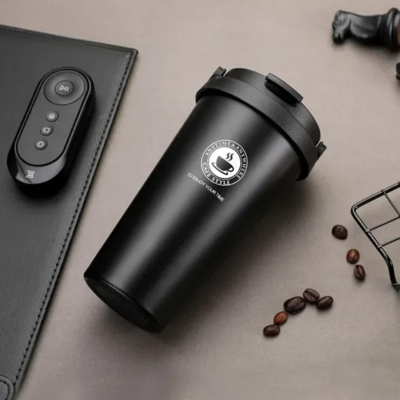 Thermasip – Vaso de viaje aislado de acero inoxidable | 500 ml a prueba de fugas y de doble pared