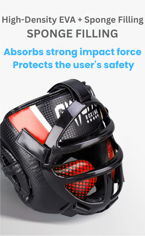 FightGuard Protector de cabeza – Protección premium para la cabeza con máscara facial para deportes de combate