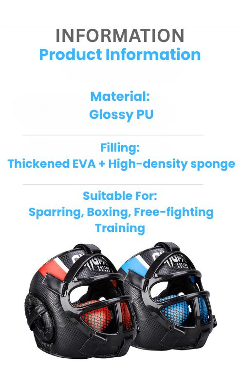 FightGuard Protector de cabeza – Protección premium para la cabeza con máscara facial para deportes de combate