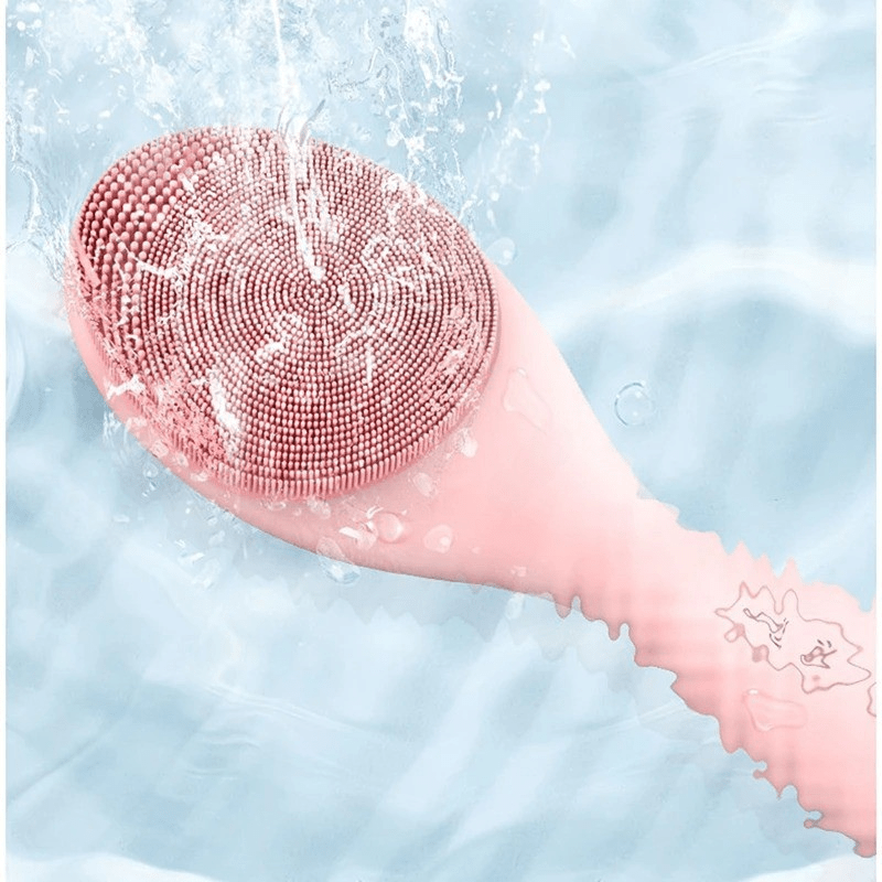 Glowpure - Electric facial cleanser with LED light & 42 °C heat technology | Silicone skincare device with sound vibration