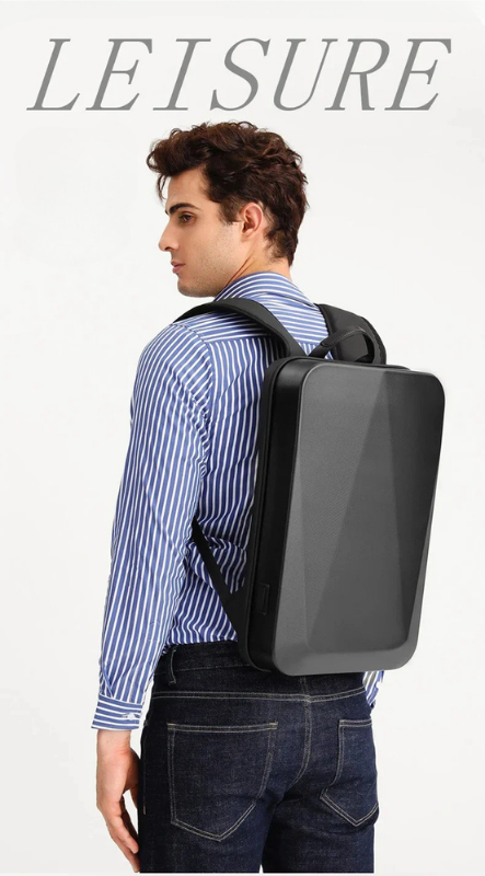 TECHGUARD – Mochila para portátil expandible con protección antirrobo y puerto USB