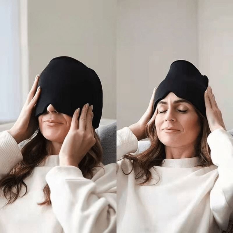 Ayuda para la cabeza – Máscara para migrañas y dolores de cabeza con terapia de frío y calor