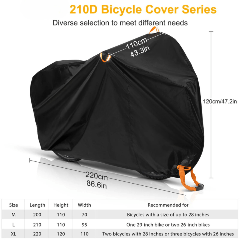 BIKEGUARD PRO – Funda impermeable para bicicleta con protección contra el viento