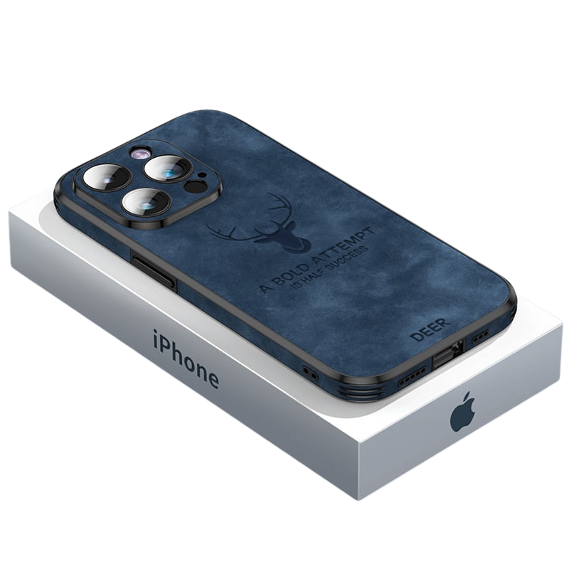 LuxeShield – Leather iPhone Case with Shock Protection & Elegant Design