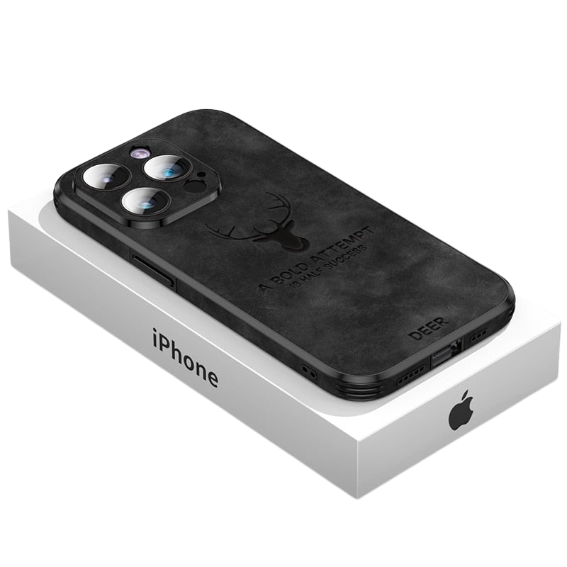 LuxeShield – Leather iPhone Case with Shock Protection & Elegant Design