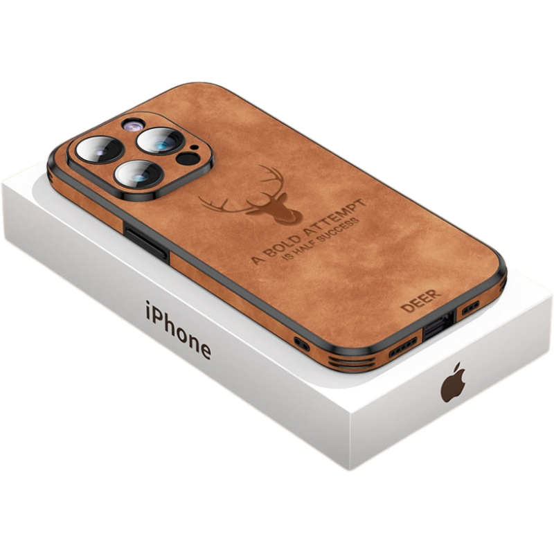 LuxeShield – Leather iPhone Case with Shock Protection & Elegant Design