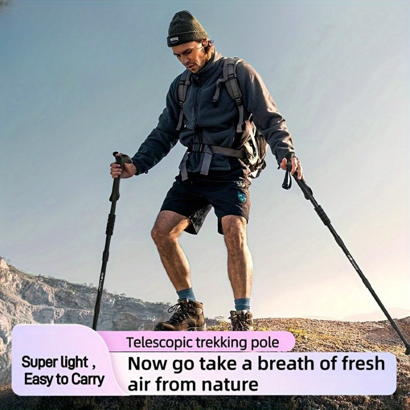 Aluminium trekking poles - lightweight, shock-absorbing support for adventurous hikers