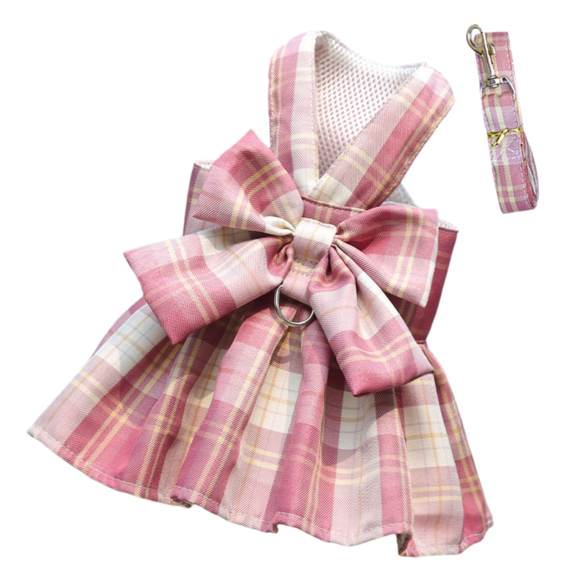 GRACEBOW – Adjustable Dog Harness with Elegant Bow for Stylish Walks