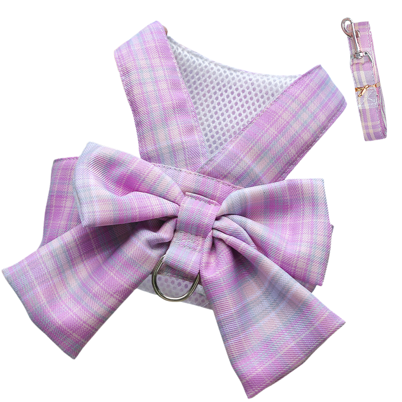 GRACEBOW – Adjustable Dog Harness with Elegant Bow for Stylish Walks