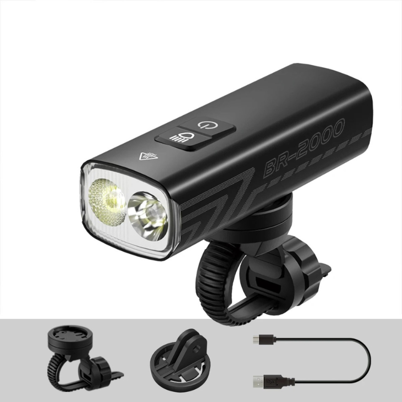 NIGHTRAY 2000 - Powerful LED bike light with 2000 lumen & IPX6 water protection