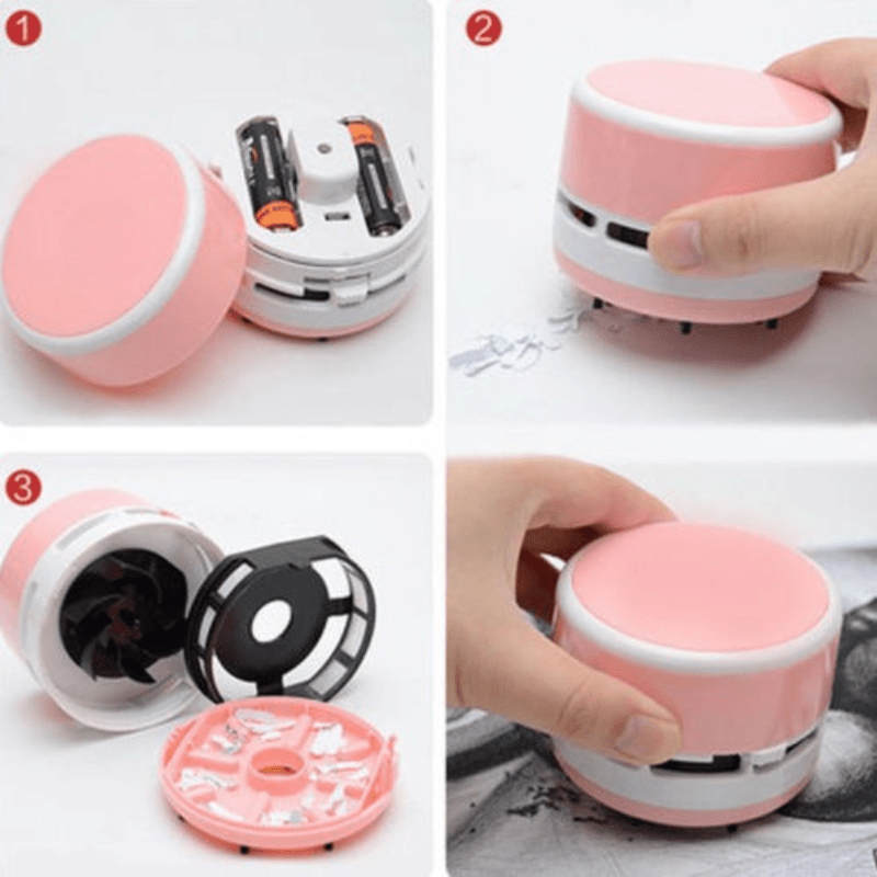 Portable Mini Vacuum - Portable table & car hoover with brush attachment