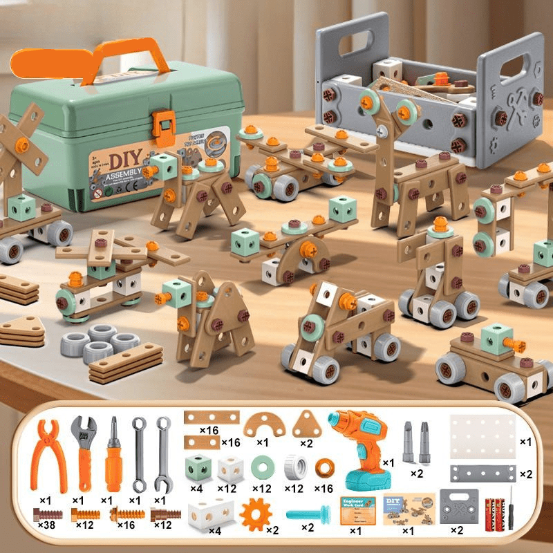 BUILDMASTER – 100-piece tool set for creative children aged 3 and up