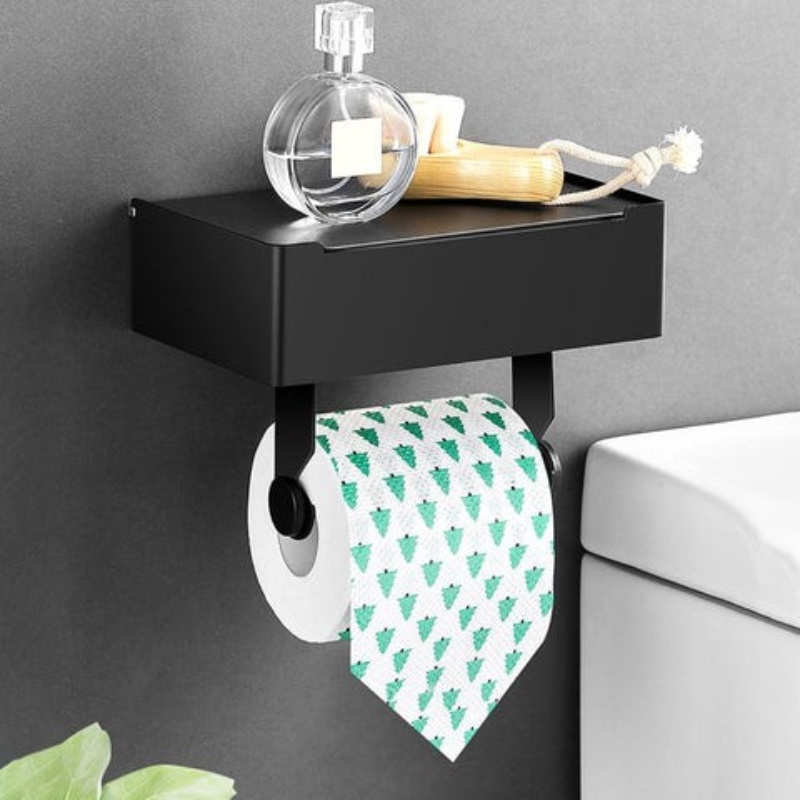 StahlDeluxe Toilet Paper Holder - Stainless steel with multifunctional storage compartment for your bathroom
