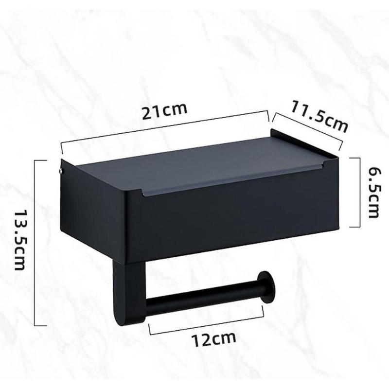 StahlDeluxe Toilet Paper Holder - Stainless steel with multifunctional storage compartment for your bathroom