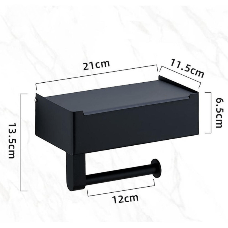 StahlDeluxe Toilet Paper Holder – Stainless Steel with Multifunctional Storage Compartment for Your Bathroom