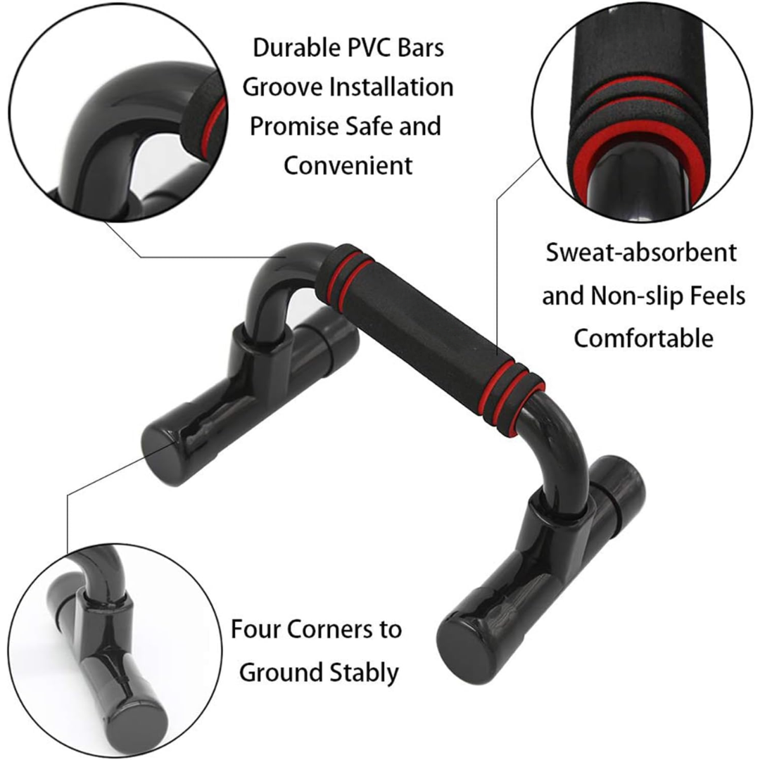 Pushmaster Liegestützgriffe - Ergonomische Griffe für Effektives Training, Anti-Rutsch-Basis, Leicht und Tragbar-4