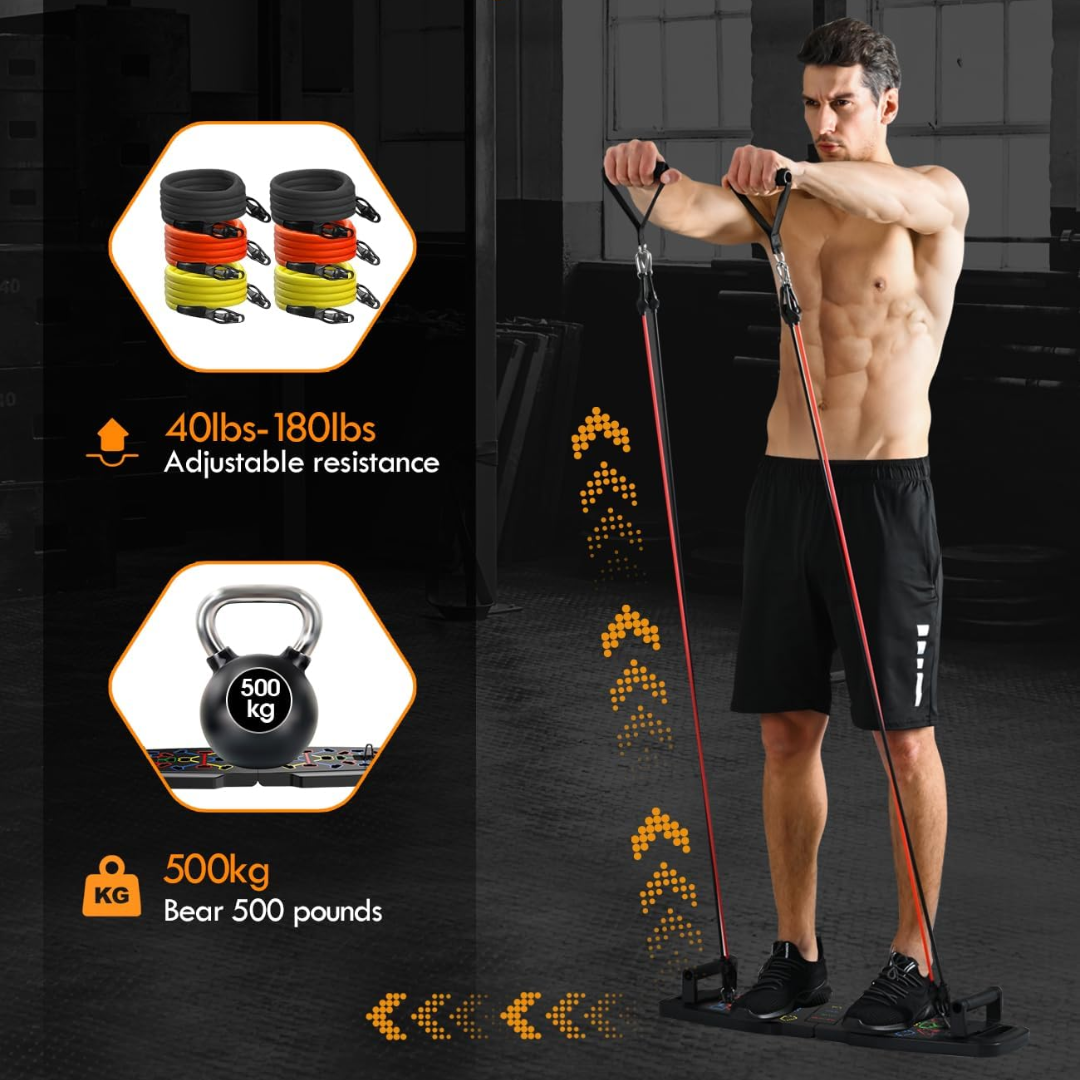 Fitflex - Fitness Set Mit Widerstandsbänder Set, Tragbar Für Zuhause & Unterwegs-6