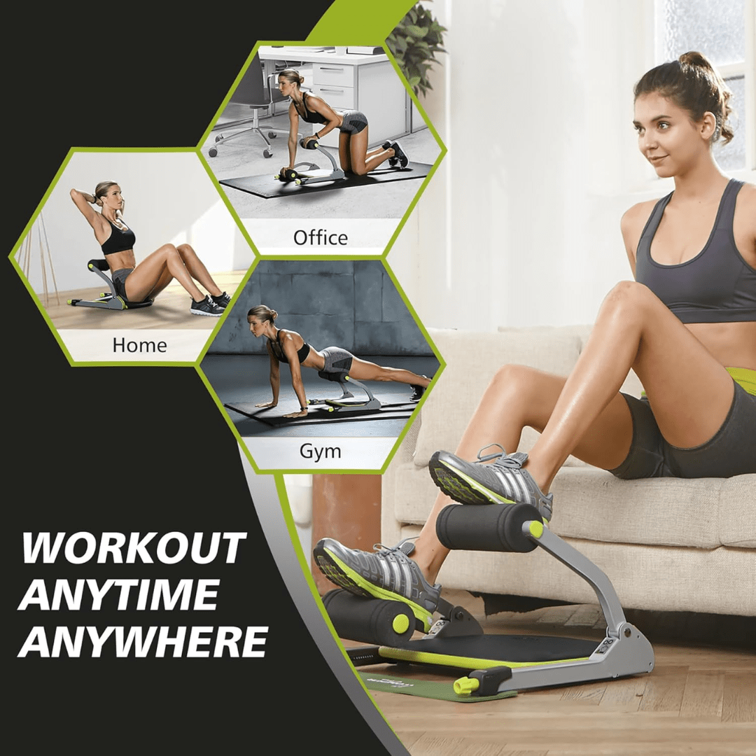 Coremax AB Crunch Trainer – Ergonomisches Design, Einstellbarer Widerstand, Platzsparend-6