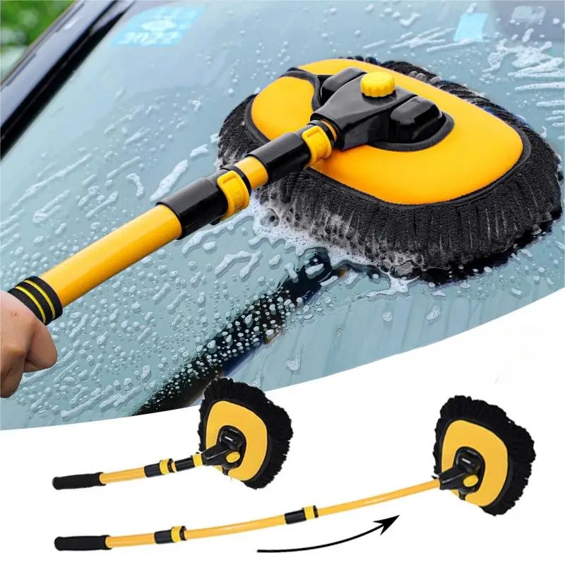 FlexSweep Pro car wash mop - Telescopic chenille cleaning brush