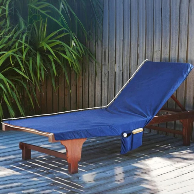 SUNLOUNGE TOWEL - Towel with pockets & non-slip grip for deckchairs