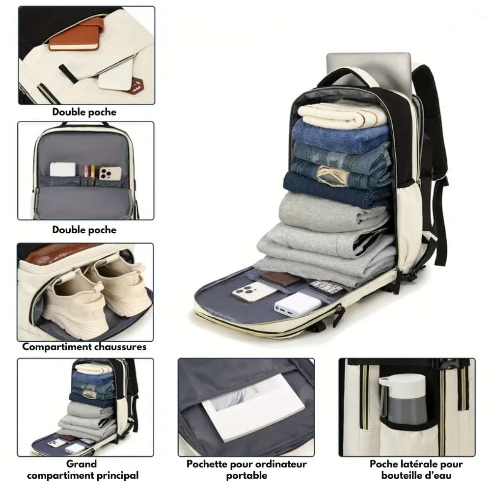URBANFLEX PACK - Versatile travel backpack with laptop compartment & shoe compartment