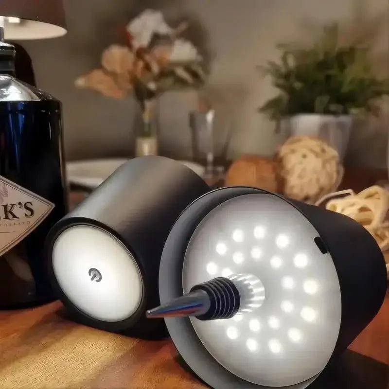 VINOBRIGHT – Dimmbare LED-Tischleuchte mit 3 Farbmodi und USB-Aufladung 6
