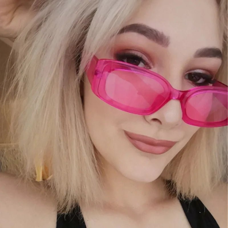 VintageShade - Lunettes de soleil rectangulaires de style rétro avec protection UV400 pour femmes