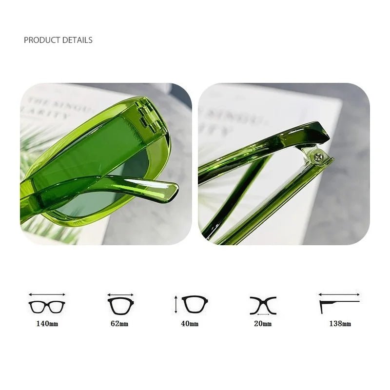 VintageShade - Lunettes de soleil rectangulaires de style rétro avec protection UV400 pour femmes