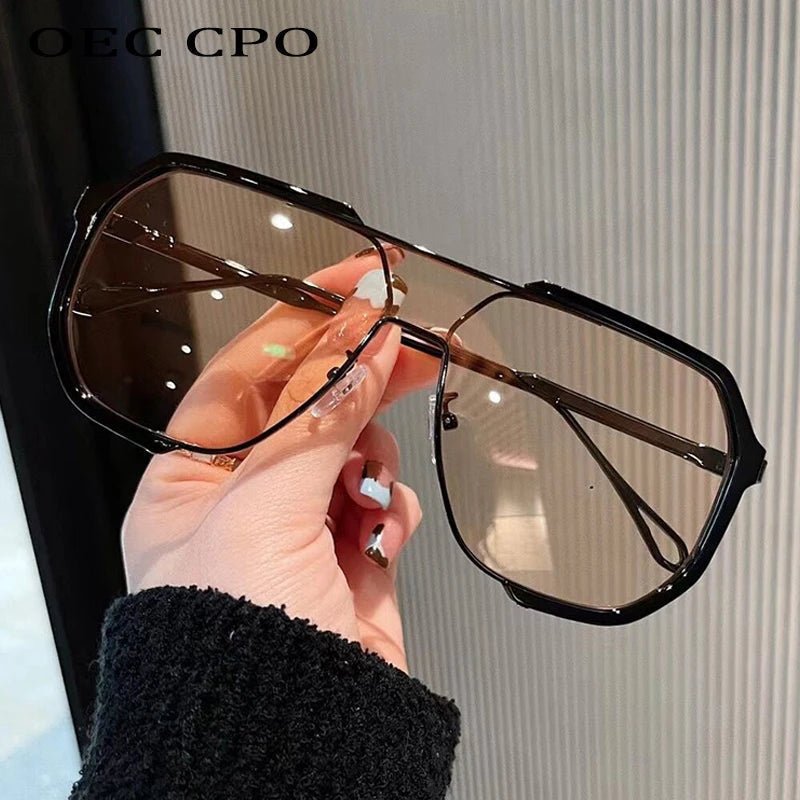 OVERSIZE SHADE - Lunettes de soleil carrées pour femmes avec UV400 & verres colorés changeants