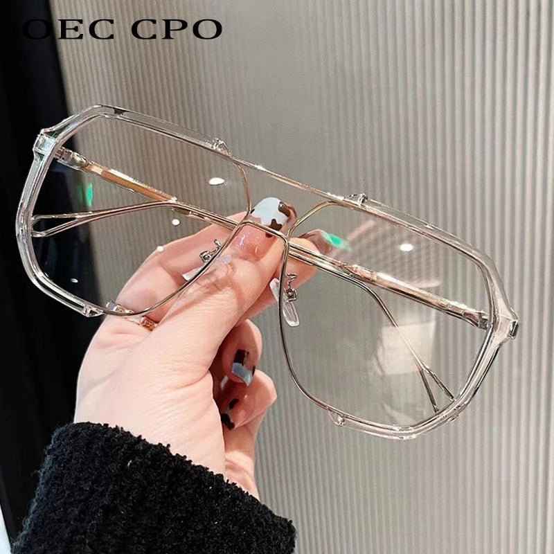 OVERSIZE SHADE - Lunettes de soleil carrées pour femmes avec UV400 & verres colorés changeants