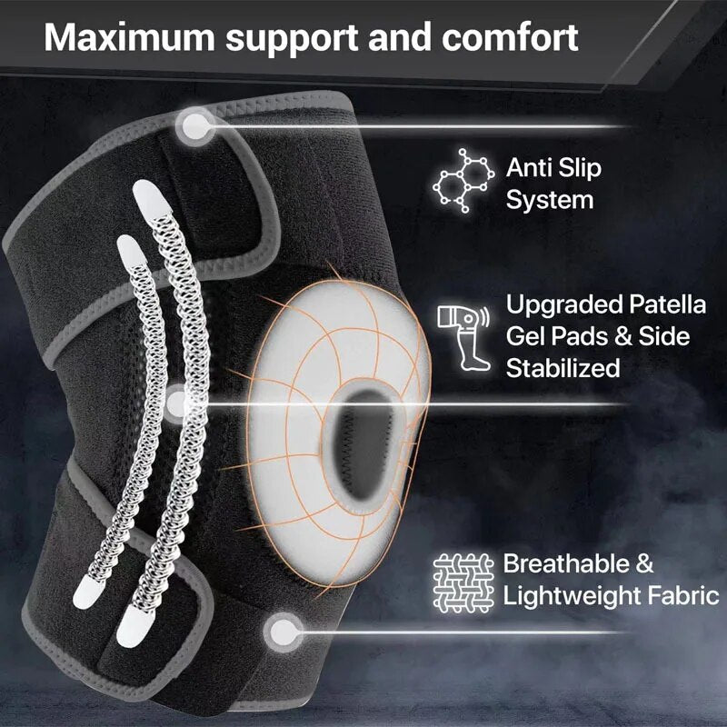 FlexiKnee Brace – Adjustable Knee Support for Plus Sizes with Protection